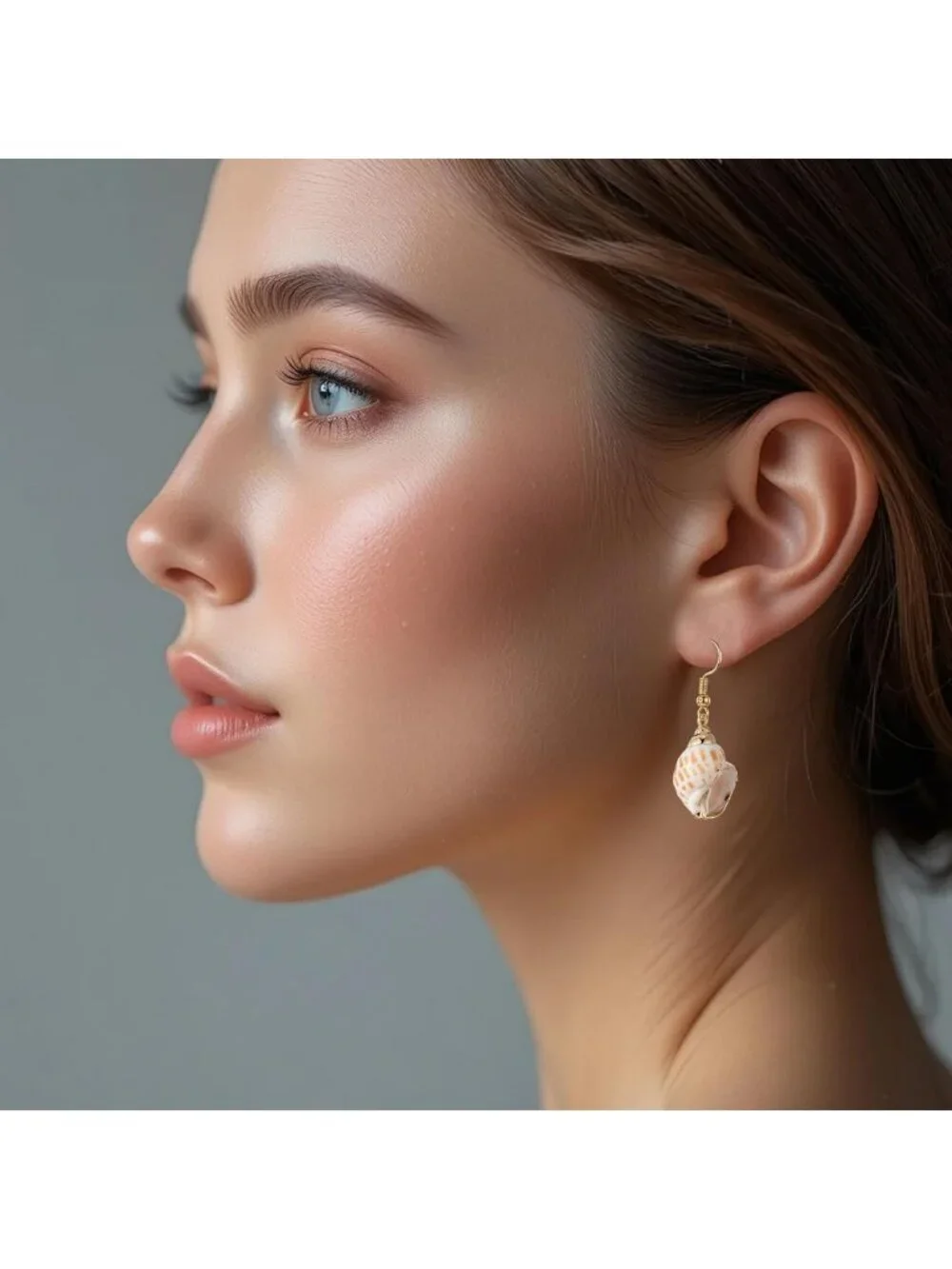 Natural Conch Drop Earrings - 9 Pairs Seashell Jewelry for Women, Boho Chic